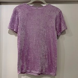 Velvet Short Sleeve Top